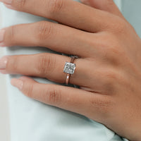 Square Radiant Cut Lab Diamond Solitaire Ring