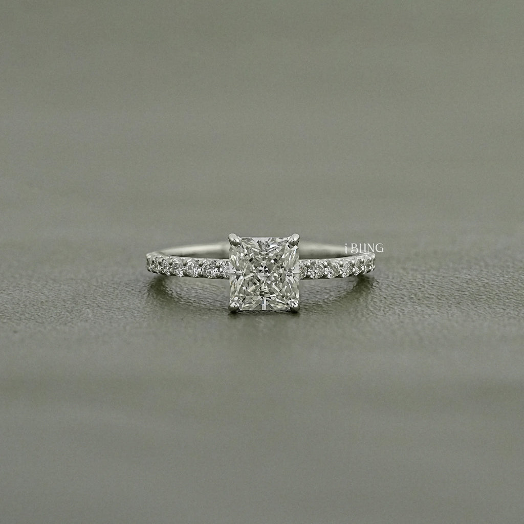 Square Radiant Lab Diamond Engagement Ring
