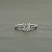 Square Radiant Lab Diamond Engagement Ring