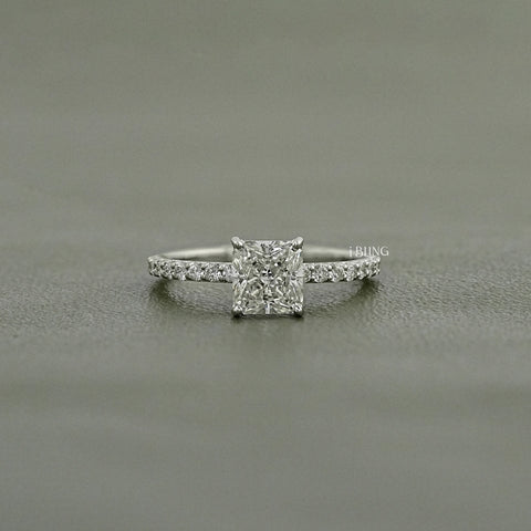 Square Radiant Lab Diamond Engagement Ring