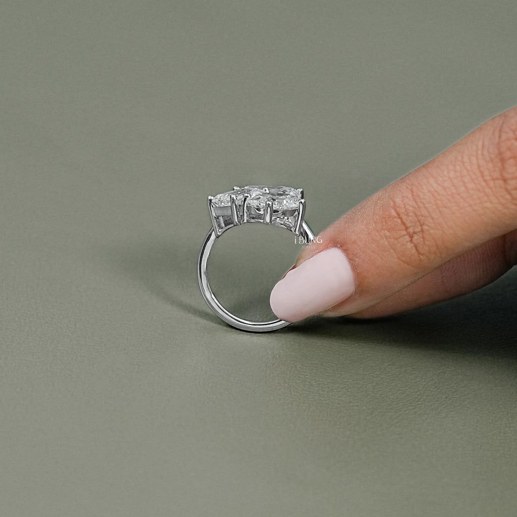 Multi Shape Lab Diamond Three Stone Statement Ring