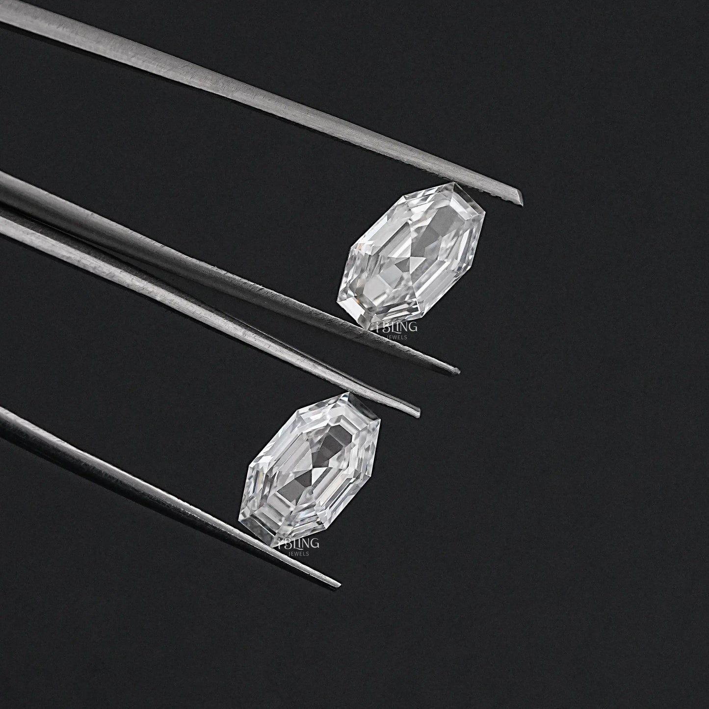 Step Cut Octagon Lab Diamond Matching Pair