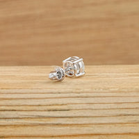 Round Cut Lab Diamond Screw Back Men's Stud Earrings