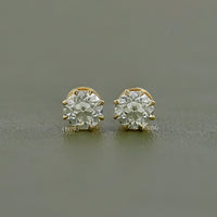 Round Cut Lab Diamond Stud Earrings