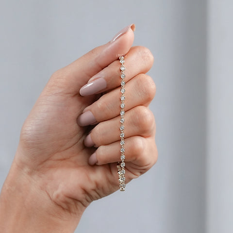 Round Cut Lab Diamond Tennis Bracelet