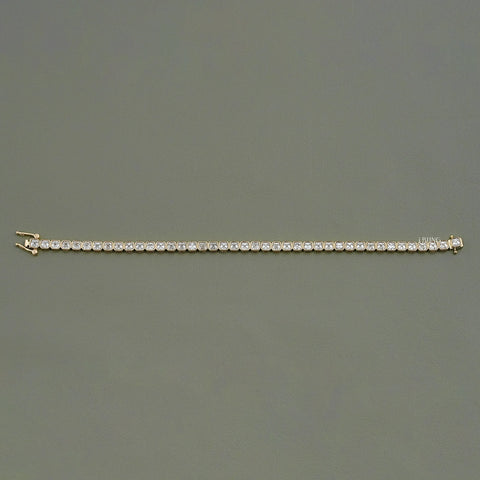 Asscher Cut Lab Diamond Bezel Set Tennis Bracelet