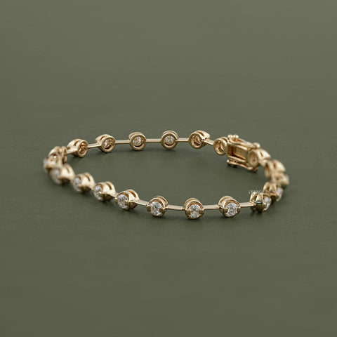 Round Moissanite Wedding Tennis Bracelet