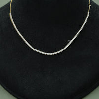 Round Cut Diamond Tennis Chain Necklace