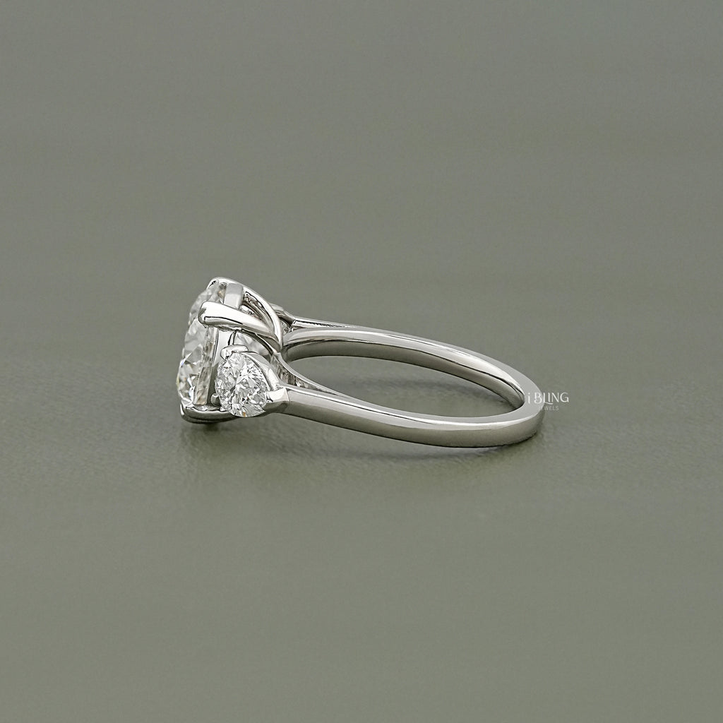 Three Stone Round Diamond Engagement Ring