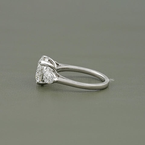 Three Stone Round Diamond Engagement Ring