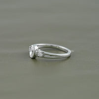 Oval Cut Lab Grown Diamond Three Stone Ring