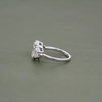 Oval Cut Diamond Three stone Engagement Ring
