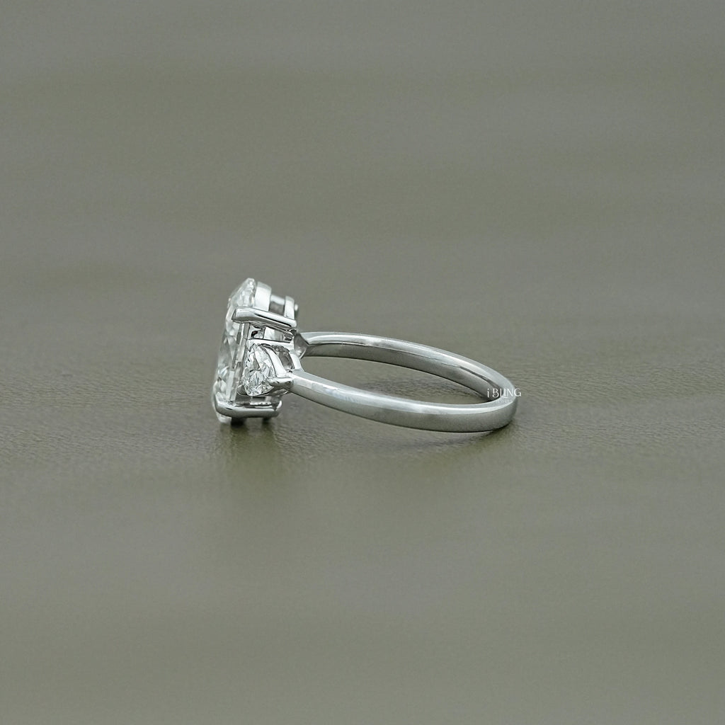 Three Stone Oval Diamond Engagement Ring