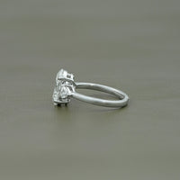 Three Stone Oval Diamond Engagement Ring
