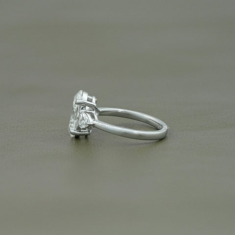 Three Stone Oval Diamond Engagement Ring