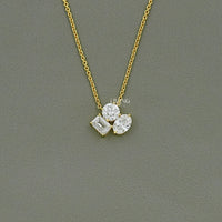 Three Stone Lab Grown Diamond Necklace