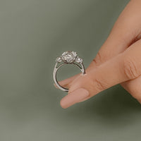 Oval Lab Grown Diamond Three Stone Ring
