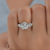 Three Stone Round Diamond Engagement Ring