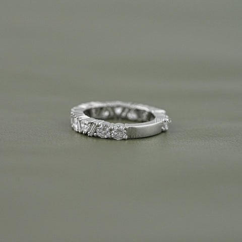 Trillion & Baguette Diamond Eternity Band