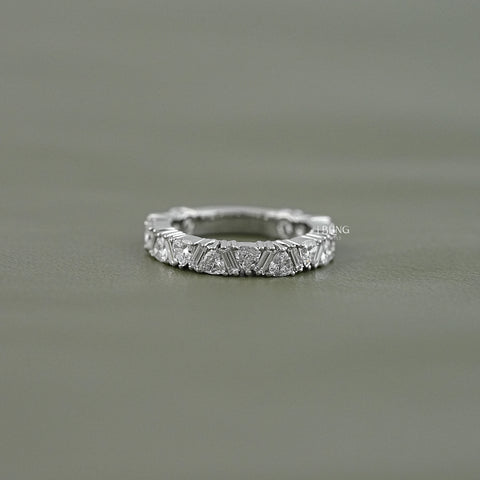 Trillion & Baguette Diamond Eternity Band