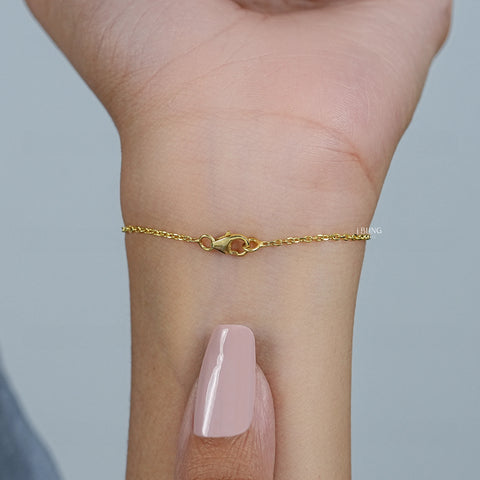 Pear Cut Diamond Toi Et Moi Chain Bracelet