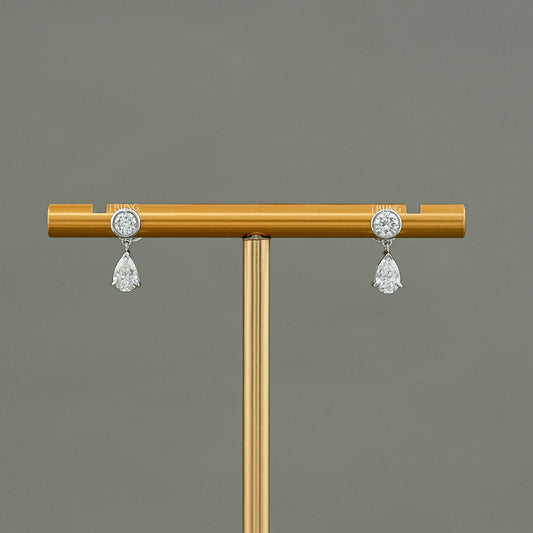Pear Cut Lab Diamond Dangle Drop Earrings Earrings