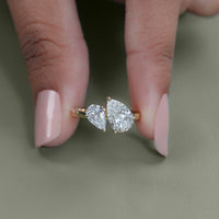 Pear Cut Lab Grown Diamond Toi Moi Engagement Ring