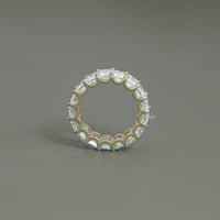 Emerald Cut Lab Diamond Full Eternity Band