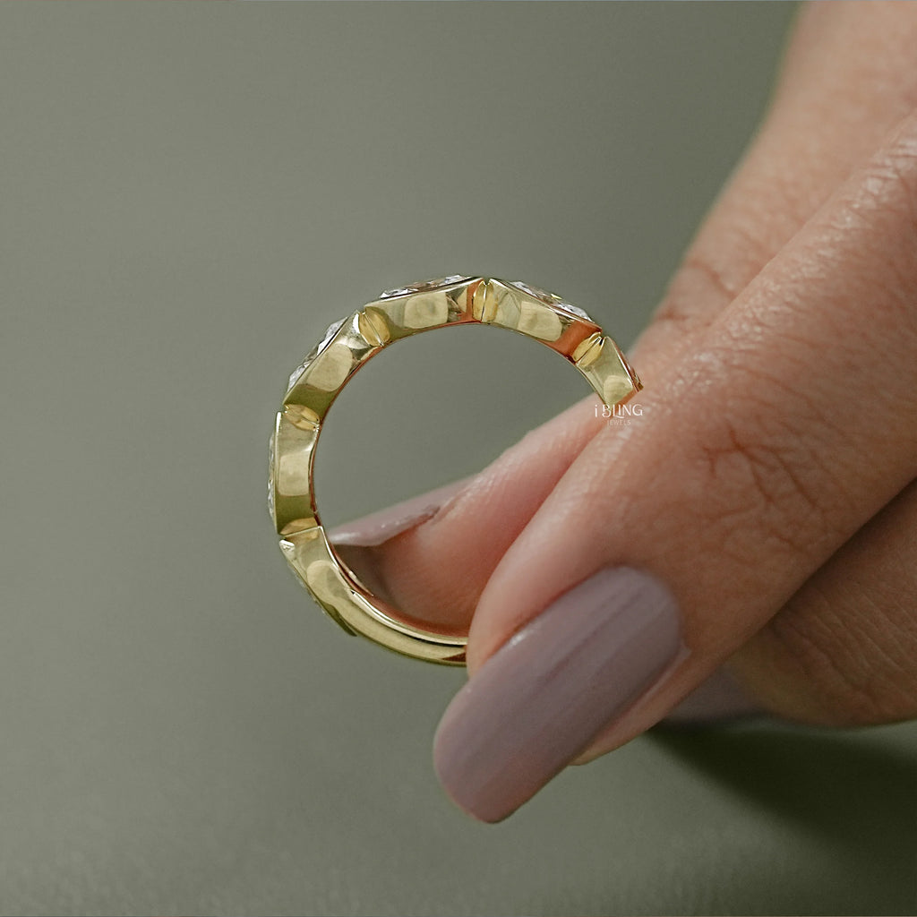 Marquise Lab Grown Diamond East West Bezel Set Band