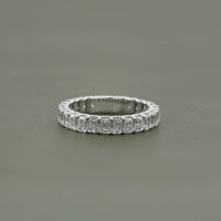 Emerald Cut Lab Diamond Full Eternity Wedding Band