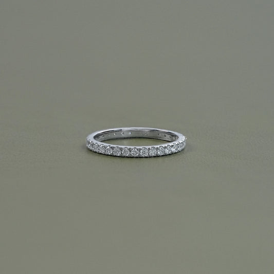 Round Lab Diamond Full Eternity Wedding Band