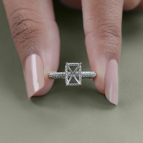 Radiant Cut Semi Mount Ring