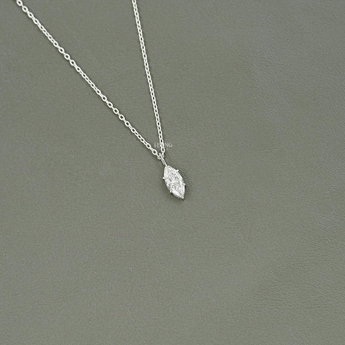 Marquise Cut Lab Diamond Solitaire Pendant Necklace Pendants