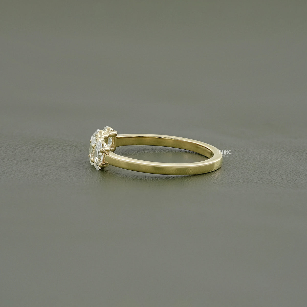 Oval Cut Lab Diamond Five Stone Wedding Band 5 Stone Ring