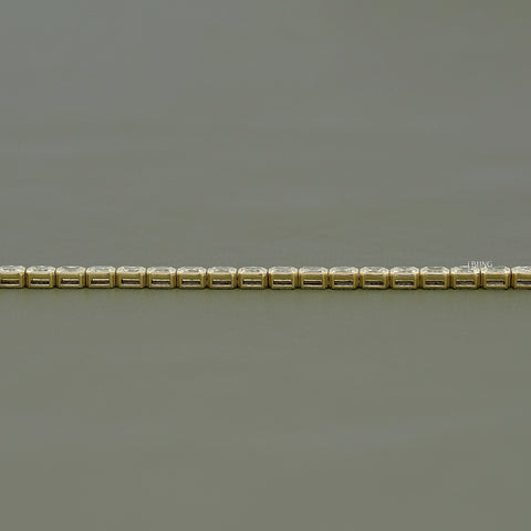 Bezel Set Radiant Cut Lab Diamond Tennis Bracelet