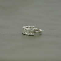 Emerald Lab Diamond Half Eternity Wedding Band