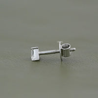 Triangle Cut Lab Diamond Men's Stud